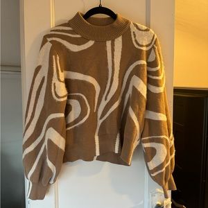 Cropped swirl sweater